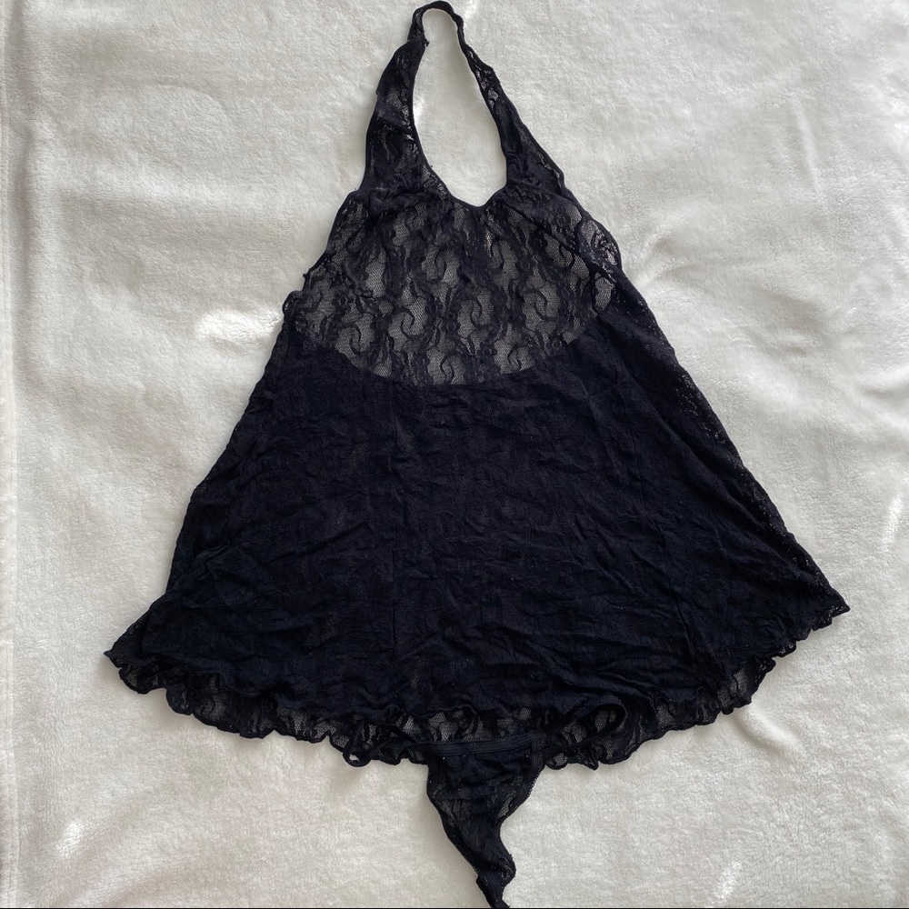 *Sold* Black Lingerie Two Piece Set